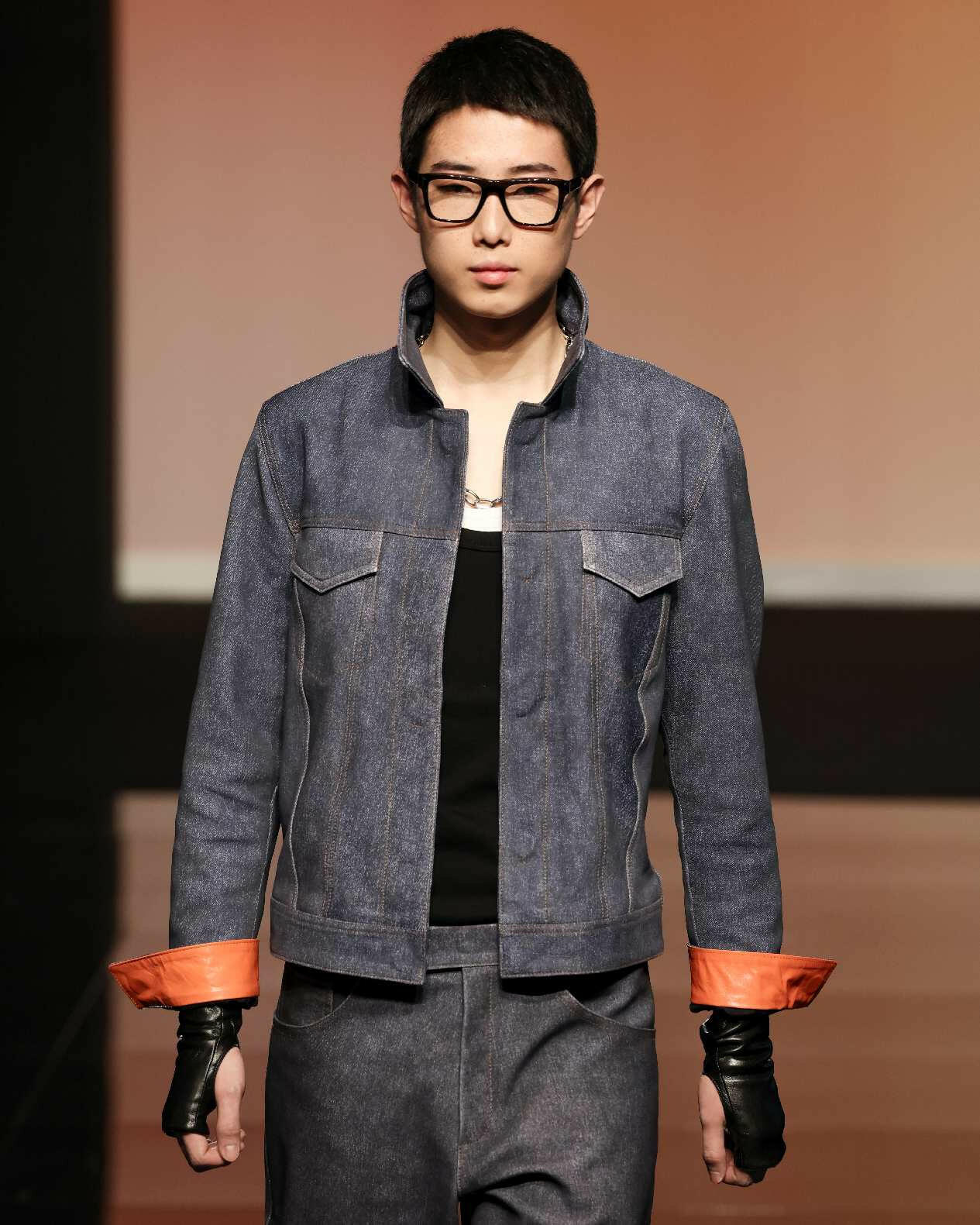 Denim Leather Jacket - Cassell - Jacket.