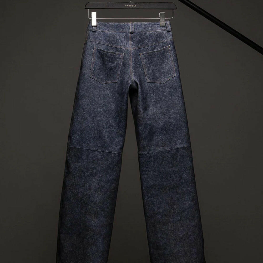 Leather Denim Jeans - Cassell - Pants.