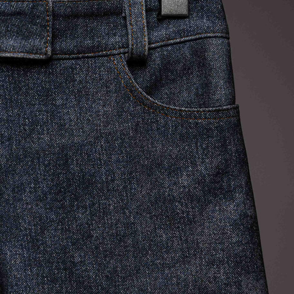 Leather Denim Jeans - Cassell - Pants.
